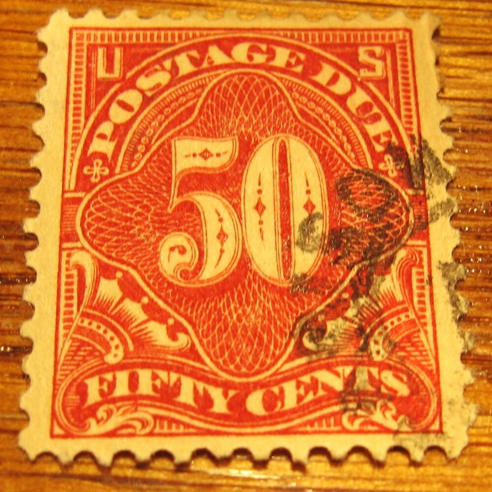 1930-33 50 cent postage due stamp deep carmine.